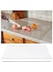 Acrylic Cutting Board with Counter Lip, Upgraded Thicker Clear Cutting Board, Large Anti-Slip Cutting Board with Lip for Kitchen Countertop Protection (Transparent)