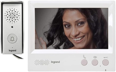 Legrand 7-Inch Video Intercom Kit: Hands-Free Indoor Unit and Entrance Panel with Rain Shield (4 Wires)