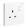 Legrand Galion Single Pole 13A Switched Socket Outlet with Earth Connection, British Standard, White &ndash; 282432