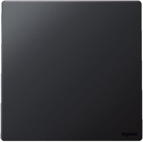 Legrand Mallia Senses 1 gang 2-way switch, 16A 250V, Screw-Type Terminal, Matt Black-281001MB