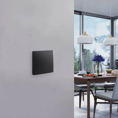 Legrand Mallia Senses 1 gang 2-way switch, 16A 250V, Screw-Type Terminal, Matt Black-281001MB