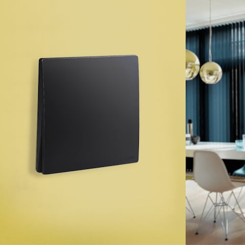 Legrand Mallia Senses 1 gang 2-way switch, 16A 250V, Screw-Type Terminal, Matt Black-281001MB