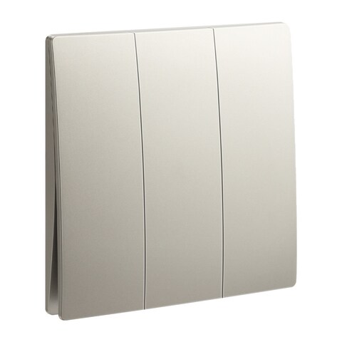 Legrand Mallia Senses 3-Gang 1-Way Switch, 16A, 250V, Champagne Finish (Model: 281004CH)