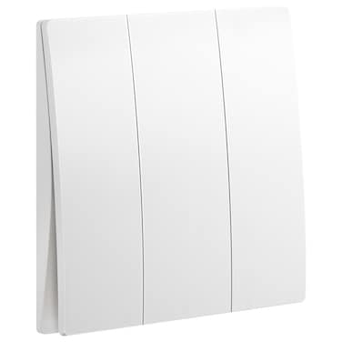 Legrand Mallia Senses 3-Gang 1-Way Switch, 16A, 250V, Matte White Finish (Model: 281004MW)