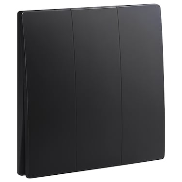 Legrand Mallia Senses 3-Gang 2-Way Switch, 16A, 250V, Matte Black Finish (Model: 281005MB)