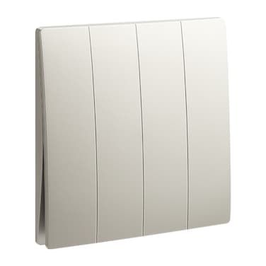 Legrand Mallia Senses 4-Gang 1-Way Switch, 16A, 250V, Champagne Finish (Model: 281006CH)