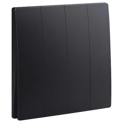Legrand Mallia Senses 4-Gang 1-Way Switch, 16A, 250V, Matte Black Finish (Model: 281006MB)