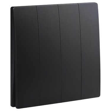 Legrand Mallia Senses 4-Gang 2-Way Switch, 16A, 250V, Matte Black Finish (Model: 281007MB)