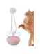 PETPASS Interactive Cat Toy with Rotating Ball, Teaser Stick With Rotating Toy Ball, Sports Exercise Puzzle Kitten Indoor Toys,Pink