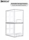 2PCS Stackable Storage Drawers with Clear Acrylic Design and Multi Use Feature Plastic Organizer Bins with PET Material for Vanity Cabinet Pantry Use