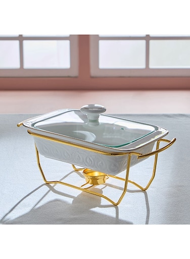 Box Luxe Rectangular Casserole with Glass Lid