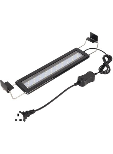 Aquarium Light, 3W Color Changing 3 Levels Adjustable Full Spectrum Planted Fish Light with Extendable Brackets, Aquarium LED Light for Fish , Planted (UK 220V)