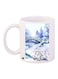 Nature Printed Coffee Mug White/Blue/Red