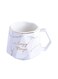 Diamond Marble Cup White 8x8x9.5cm