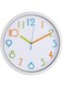 Bernhard Products Colorful Kids Wall Clock 10 Inch Silent Non Ticking Quality Quartz Battery Operated Wall Clocks, Easy to Read 3D Multi Colored Numbers, White Frame (Colorful)