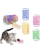 Andiker Cat Spiral Spring, 12 Pc Cat Creative Toy to Kill Time and Keep Fit Interactive Cat Toy Sturdy Heavy Plastic Spring Colorful Springs Cat Toy for Swatting, Biting, Hunting Kitten Toys