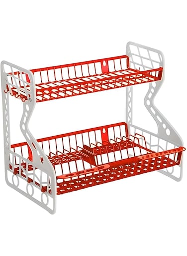 Fitto 2-Tier Kitchen Storage Rack &ndash; Durable and Stylish Organizer for Countertops and Cabinets &ndash; Ideal for Spices, Condiments, and Kitchen Essentials &ndash; Space-Saving Design with Sturdy Construction