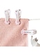 Khazna 24Pcs Cute Plastic Clothespins, Laundry Clothes Clips, Traceless Clothes Pegs, Bag Clips, Food Package Clip, with Cute Cat Claw Pattern(Pink &amp; Gray)