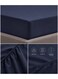 auraa 1-Piece Essential Microfiber Fitted Sheet Solid,Color: Navy , SIngle (90 x 200 + 25 cm),Design Soft Fabric Deep Pocket Elastic Edge Bed Linen
