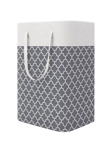 Laundry Baskets, Laundry Hamper with Long Handles, Collapsible Waterproof Clothes Hamper, Durable Tall Laundry Bin, Clothes Hamper for Bedroom, Bathroom, Dorm, Toys, 75L (Grey)