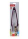 3-Piece Plastic Tongs Grey/Purple