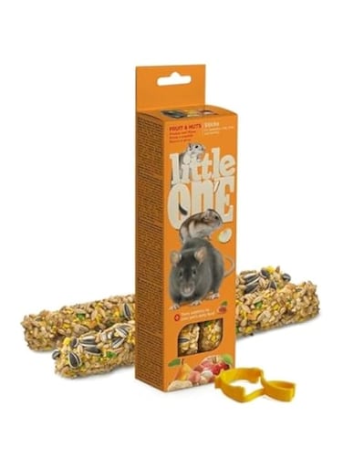 Little One Sticks for hamsters, rats, mice and gerbils with fruit and nuts 2x60gm