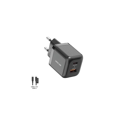 Ultra Compact GaN 20W PD + QC3.0 Wall Charger (EU) with 1M USB-C to USB-C Cable