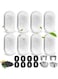 Cat Water Fountain Filters, 8 Pack Replacement Filters with 8 Sponges,Cat Bowl Filters for Stainless Steel 67oz/2L Adjustable Water Flow Pet Fountain
