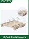 10 Pack Pants Hangers with Clips, Plastic Clothes Hangers with 360&Acirc;&deg; Swivel Hooks, Adjustable Non-Slip Clips for Skirts, Shorts, Trousers, and More (Khaki)