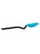 Supoon Non-Stick Sit-Up Silicone Scraping, Serving, Cooking Spoon, Measures 5ml Tsp &amp; 15ml Tbsp, 11 Inch, Durable, Easy to Clean, Perfect for Stirring and Serving, Blue Blue/Black 27.9x3.4x2.5cm