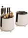 Kitchen Knife Holder, Cutting Board Stand, Spoon and Chopsticks Holder, White