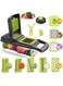 11 in 1 Vegetable Chopper, Heavy Duty Mandoline Slicer Potato Onion Chopper Food Chopper Veggie Chopper with Container (Grey)
