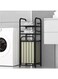 Clothes Basket Storage Rack Splicing Wrought Iron Easy To Assemble Bathroom Laundry Rack Multifunctional Rack Black