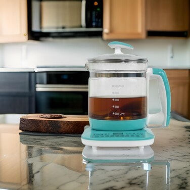 HTH Electric Kettle,Electric Tea Kettle Glass Boiler Hot Water Tea Heater with Temperature Control LCD Display,Easy to Clean