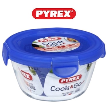 Pyrex Cook&amp;Go 0.2L Round Storage Dish with Airtight Lid - Versatile Freezer-to-Oven Solution