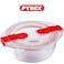 Pyrex Cook&amp;Heat Round Borosilicate Glass Roaster with Airtight Lid, 26x23cm &ndash; Oven, Freezer, Microwave Safe