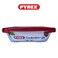 Pyrex Cook&amp;Go 0.8L Rectangle Storage Dish with Airtight Lid - Versatile Freezer-to-Oven Solution - RED
