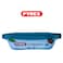 Pyrex Cook&amp;Go 0.8L Rectangle Storage Dish with Airtight Lid - Versatile Freezer-to-Oven Solution - Green