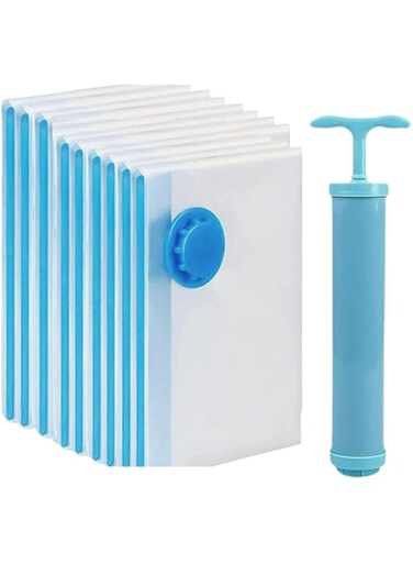 AZH-(6pcs Jumbo100x80cm) Vacuum Storage bags Compression bags for travel with Hand Pump Vacuum Bags for clothes for Traveling Airtight Space Saver Bag-حقيبة ضغط للسفر-(PACK 6(6JUMBO))