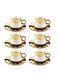 Pieces Porcelain Coffee Cup Tea Cup and Saucer Set Espresso Cups with Saucers, Greek Arabic Turkish Coffee Cups