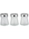 Harmony 680ml Table Top Frosted Glass Jar With Metal Cover - 3 Pieces