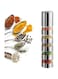 Arabest 5 In 1alt and Pepper Grinder, Stainless Steel Pepper Mill with Visible Window, Adjustable Coarseness Ceramic Rotor for Various Spice