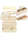ELECDON Eco-Friendly Stackable 3-in-1 Bento Box Container, Reusable Meal Prep Lunch &amp; Snack Containers for Travel &amp; Work