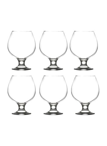 6-Piece Misket Glass Set Clear 6x390ml