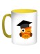 Owl Printed Coffee Mug White/Orange/Yellow