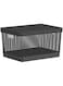 OU Grid Basket with Lid, 20 Liter Capacity, Black