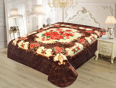 STARLIFE Single Ply Premium Quality Blanket 100% Polyester SPUN YARN Obtained From Virgin Polyester Suitable For Winter And Rainy Season 220*240CM, 10 LBS, SL-BL4408