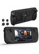 【TTQK】Compatible with steam deck handheld game machine silicone all-inclusive protective cover, with bracket anti-drop cover, dustproof and anti-slip. (Black)