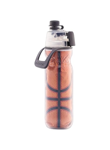O2COOL Mist N' Sip Insulated Water Bottle - 20 oz, Basketball Color   2-in-1 Function, Double-Wall Insulation, BPA-Free   Perfect for Sports, Cycling &amp; Outdoor Activities