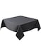 Biscaynebay Textured Fabric Tablecloths 70 X 70 Inches Square, Black Water Resistant Spill Proof Tablecloths for Dining, Kitchen, Wedding and Parties, Machine Washable